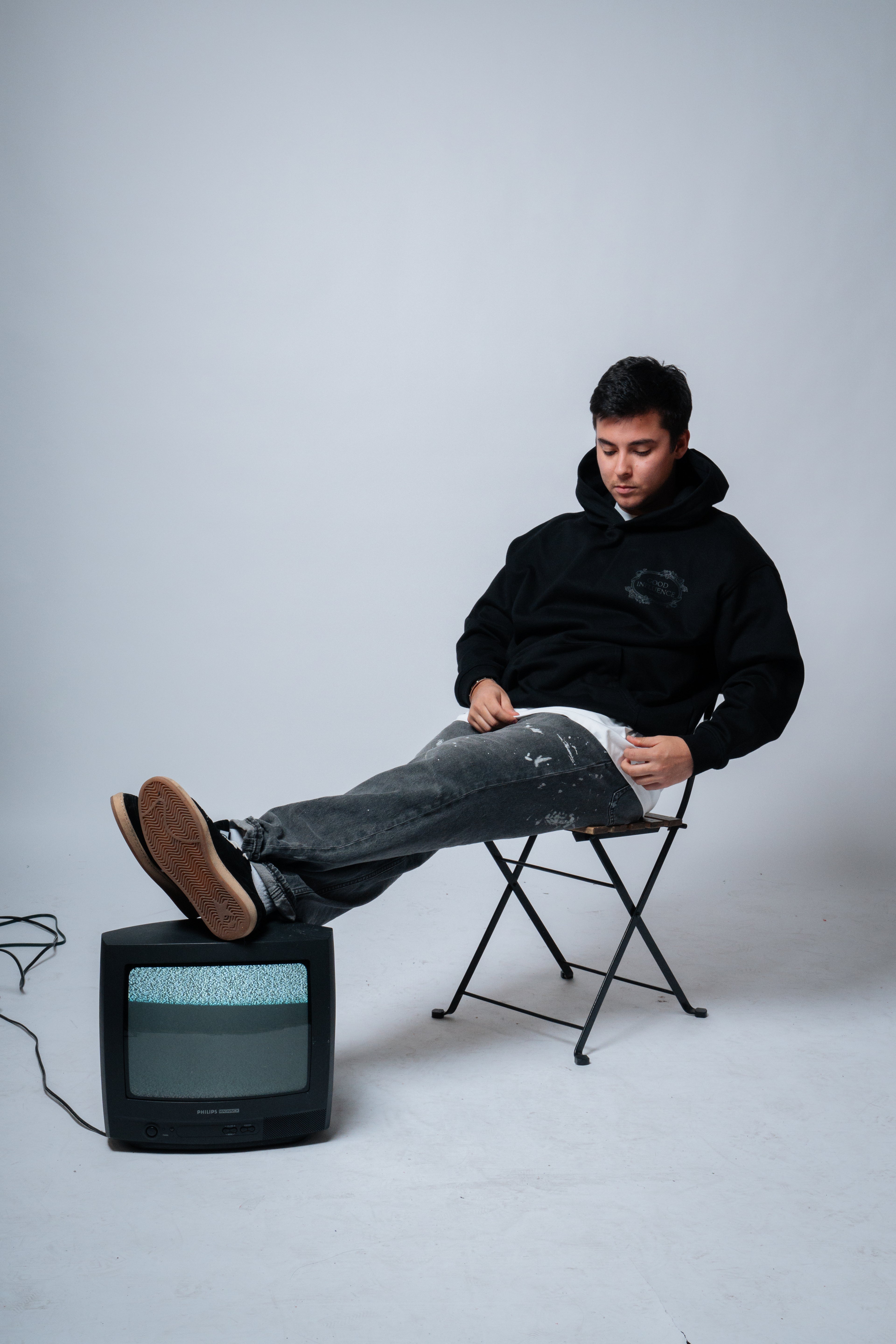 CLASSIC FRENCH TERRY HOODIE - BLACK