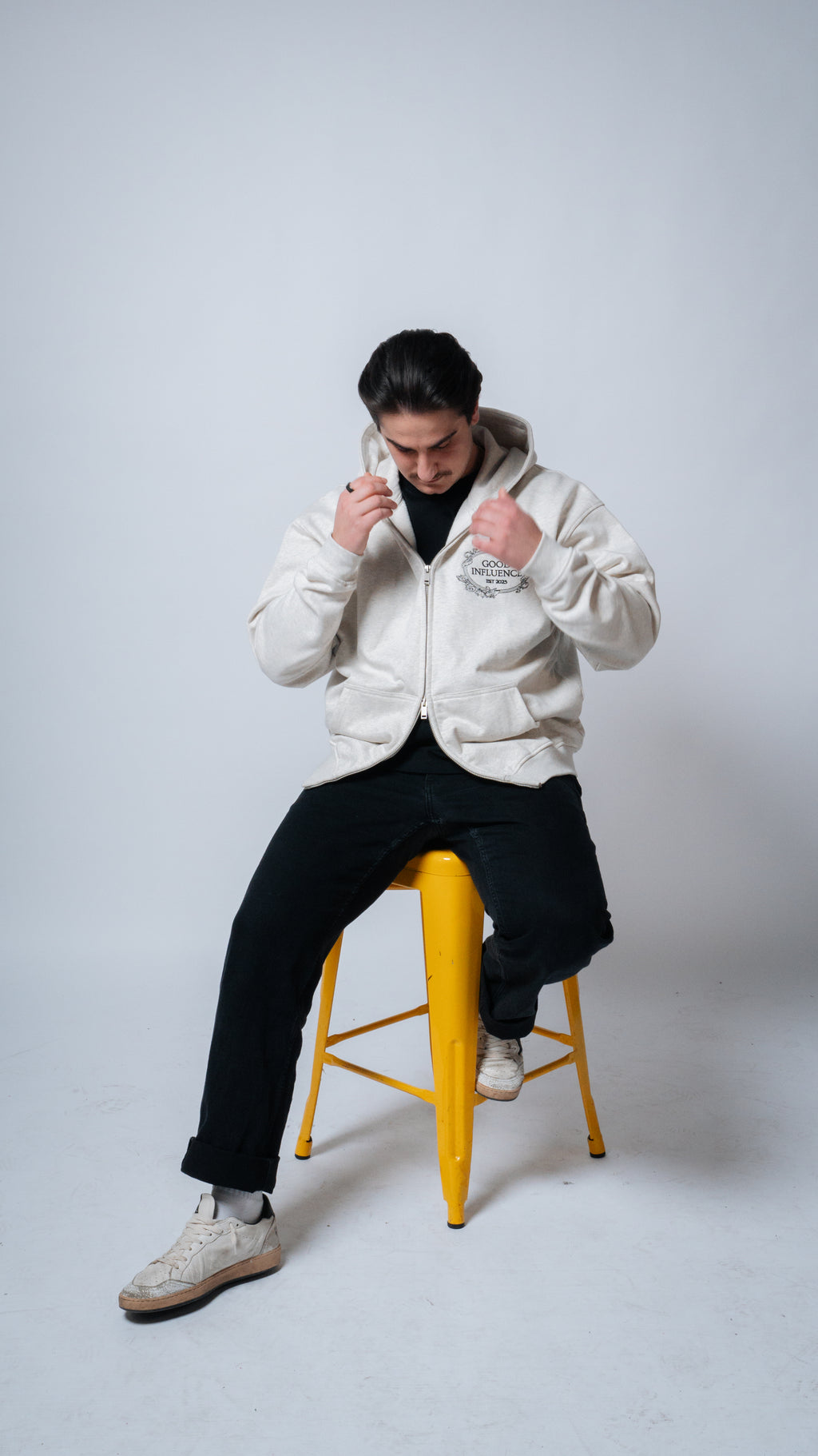 CLASSIC ZIP UP JACKET - OATMEAL